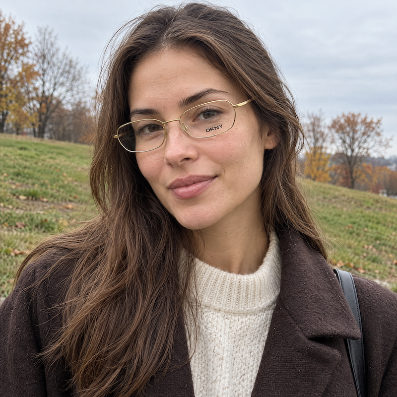 DKNY 6234 Gold Rectangular 1990s Style Women's Glasses Model