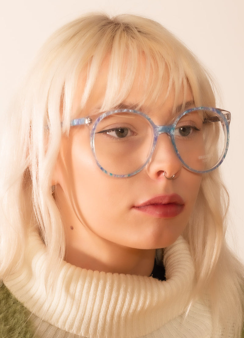 Zoe by Brulimar, Oversized vintage glasses, oversized glasses, multi coloured glasses, 1980s glasses, sustainable eyewear