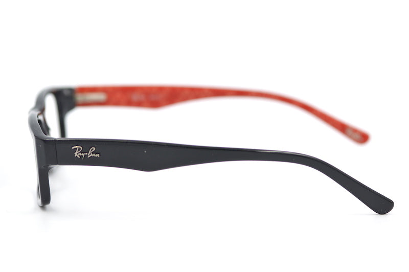 Ray-Ban black rectangular glasses. Mens Ray-Ban glasses. Cheap Ray-Ban glasses. Cheap designer glasses. Sustainable eyewear. Refurbished glasses. 