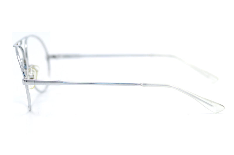 Pilot Look vintage aviator glasses. Vintage aviator glasses. Vintage, retro glasses. Sustainable glasses. Silver aviator glasses.