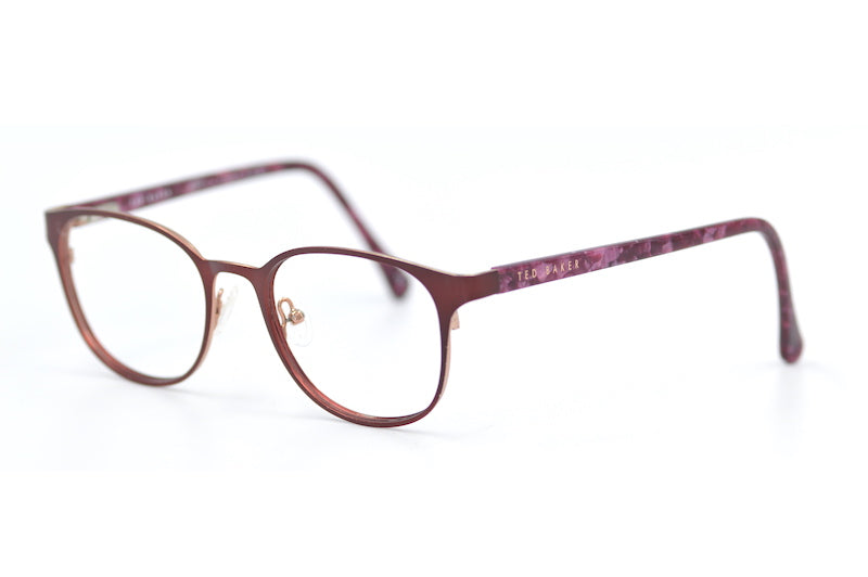 Ted Baker Beck glasess. Women's Ted Baker Glasses. Red Ted Baker Glasses. Women's petite glasses. 