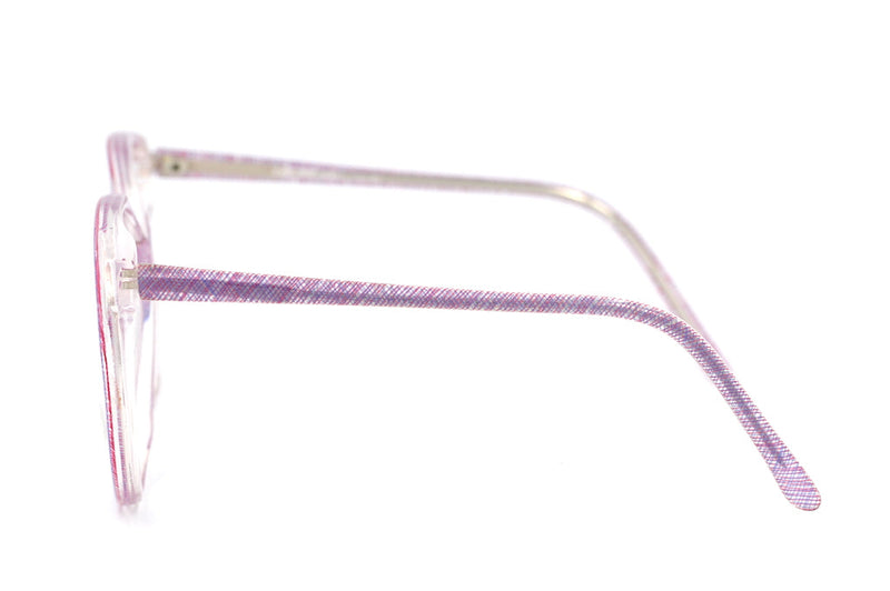 Pink purple 80s oversized vintage glasses. Sustainable women's glasses.