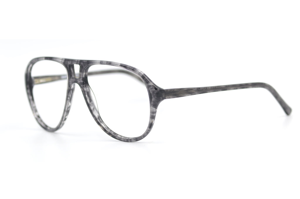 Shuron Sportivo retro vintage glasses. Mens retro glasses. Grey aviator glasses. 80s Mens aviator glasses. Sustainable glasses. 