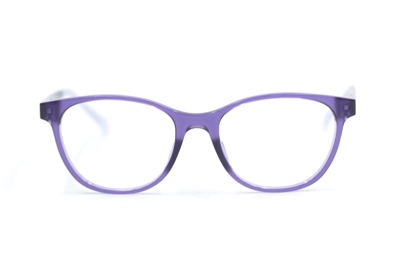 Lavender ReWear glasses. Sustainable eyewear. Glasses made out of recycled plastic bottles. Purple lightweight glasses. 