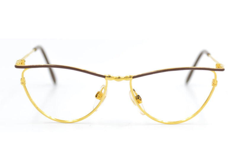 Topcon Cat Brown Vintage Glasses. Cheap Cat Eye Glasses. Sustainable Vintage Glasses.