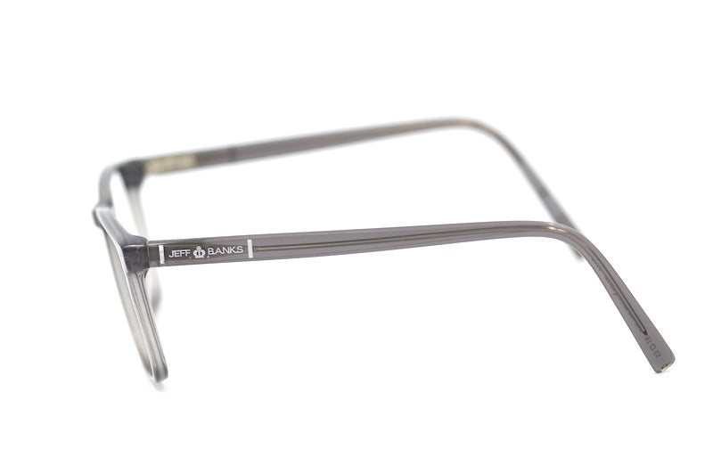 Jeff Banks Latin Quarter glasses. Jeff Banks men's designer glasses. Men's grey  square glasses. 