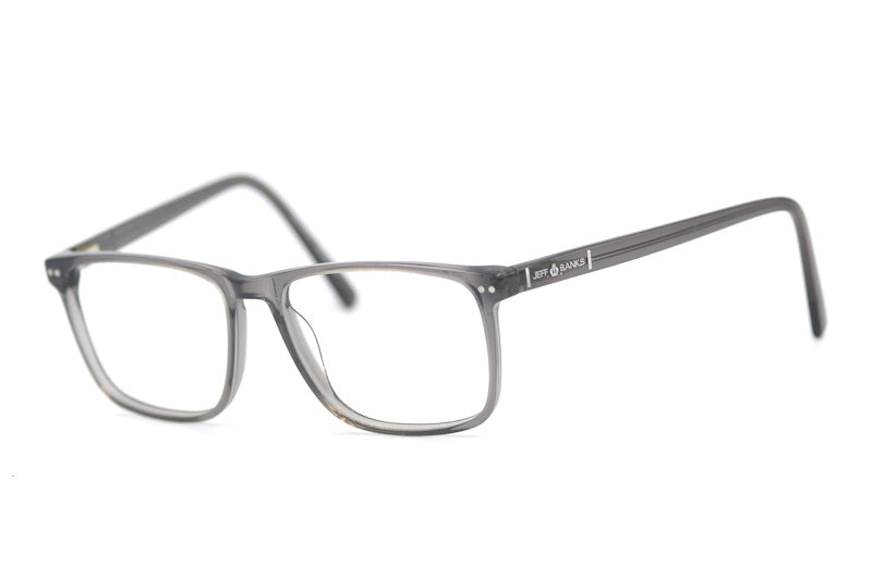 Jeff Banks Latin Quarter glasses. Jeff Banks men's designer glasses. Men's grey  square glasses. 