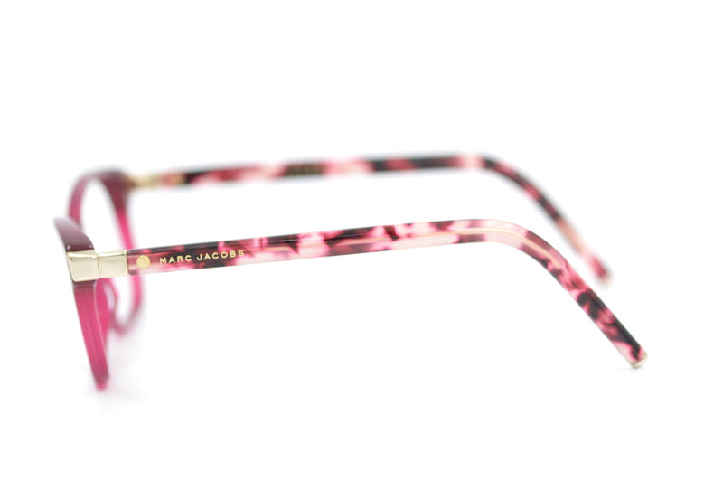 Marc Jacobs 72 sustainable upcycled glasses. Pink glasses. Pink Marc Jacobs glasses. Cheap designer glasses. 