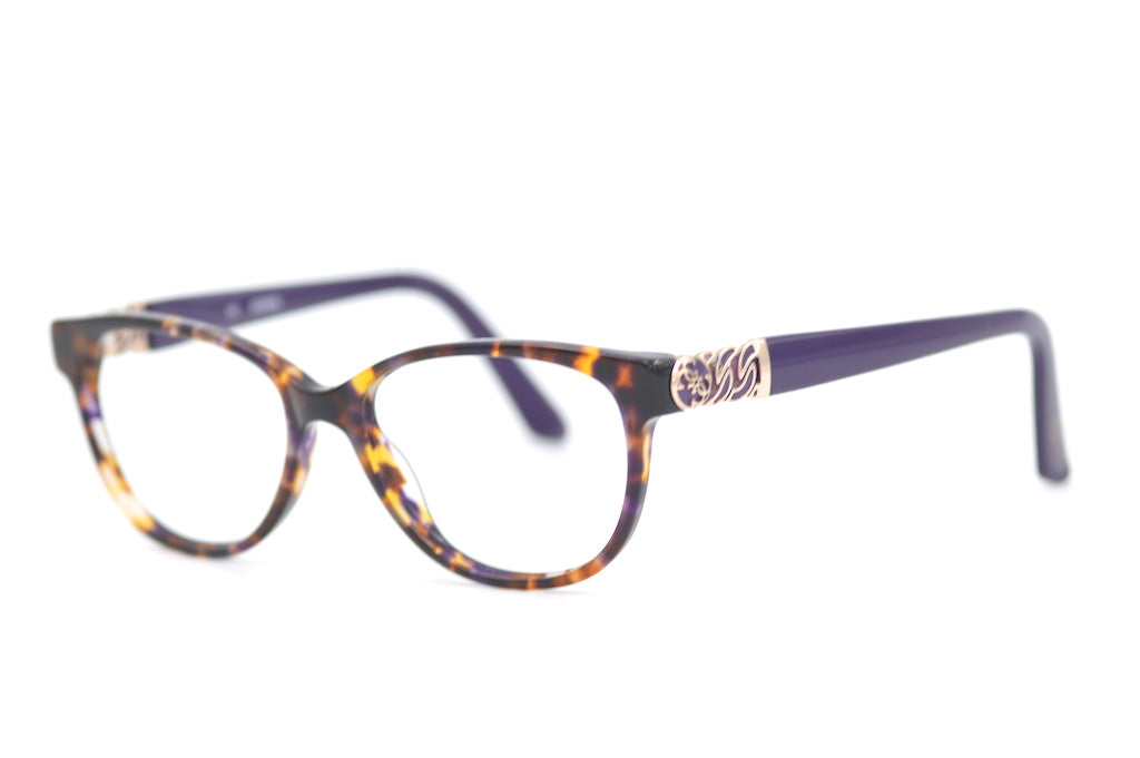 Guess 2491 designer glasses. Cheap designer glasses. Guess purple and brown mottled glasses. Guess glasses. 