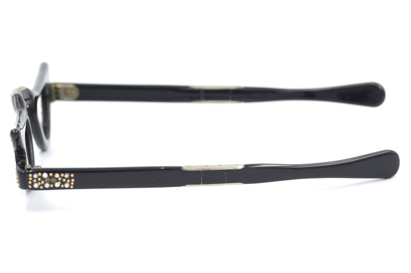 Fold up diamante vintage glasses, 1950s vintage glasses, fold up glasses, diamante glasses, vintage reading glasses