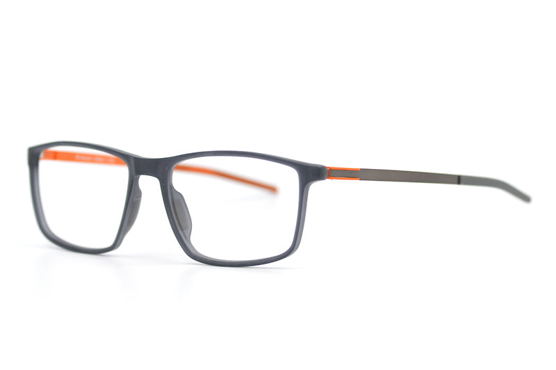 Tech Specs Sport 09 glasses. Mens sporty glasses. Mens skull grip glasses. Blue and orange glasses. 