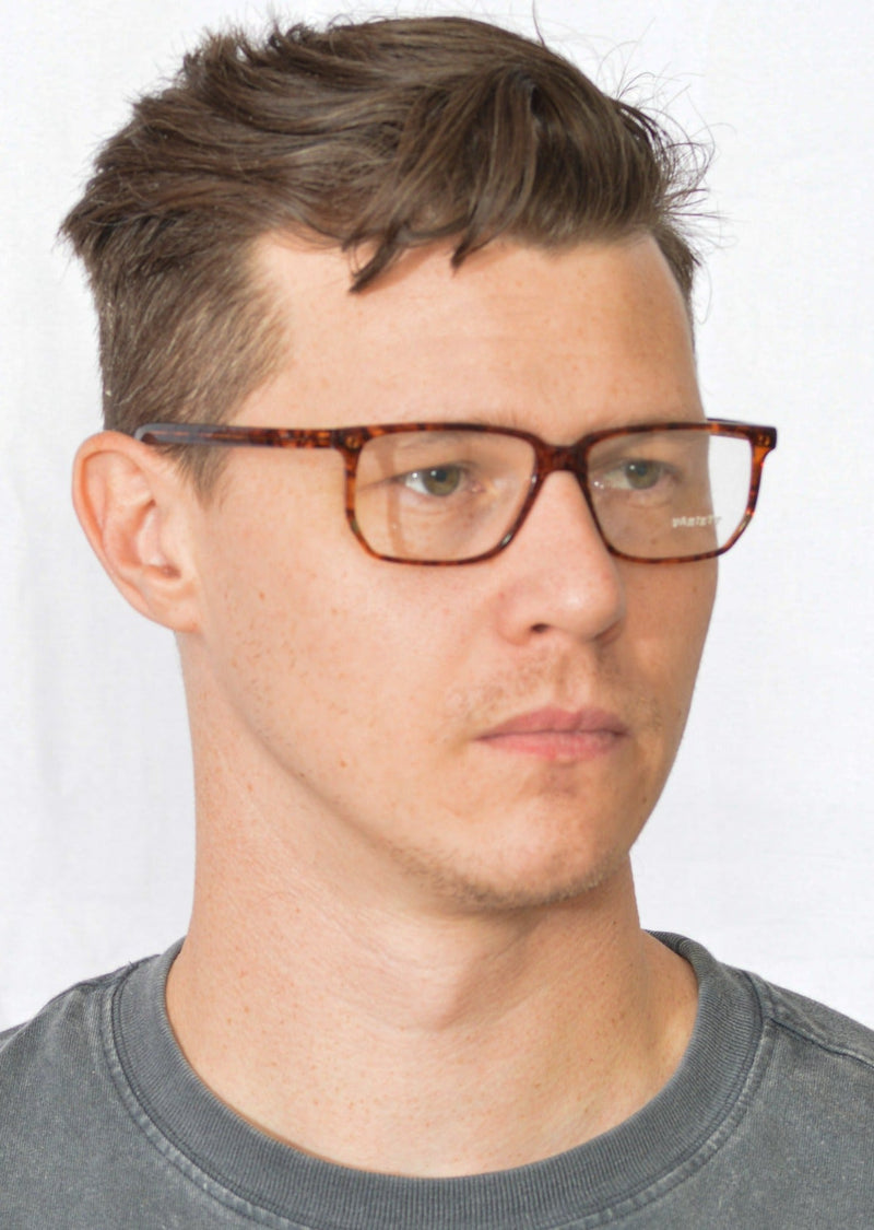 Variety 134 by Gambini vintage glasses. Retro Glasses. Brown mottled rectangular glasses. Retro style glasses.