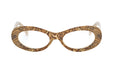 Pritti Donna 846 glasses. Women's designer glasses. Animal print oval glasses. 