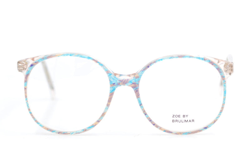 Zoe 2944 by Brulimar Vintage Glasses. 80s oversized glasses. Cool Retro Glasses. Aqua glasses. Colourful glasses. 