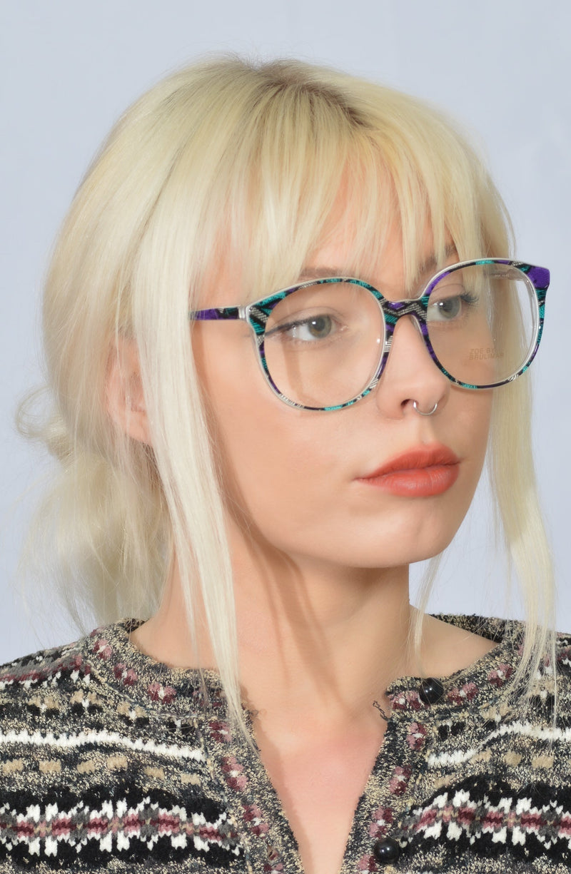 Zoe by Brulimar 2195. Oversized Glasses. Vintage Oveersized Glasses. 1980's Vintage Glasses. Sustainable Glasses. 80's Glasses. Cool Retro Glasses.