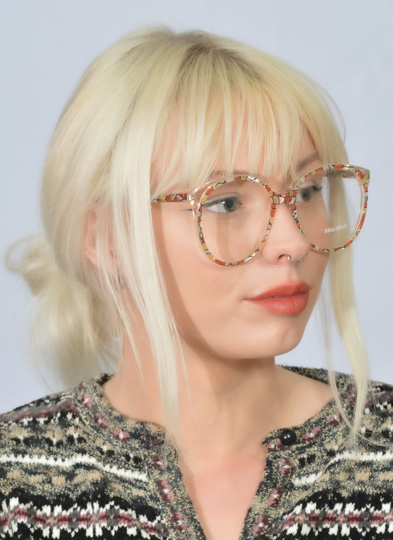Zoe by Brulimar, Oversized vintage glasses, oversized glasses, multi coloured glasses, 1980s glasses, sustainable eyewear