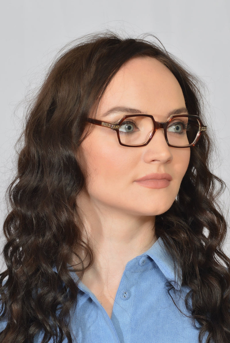 L.Eviard Vintage glasses, diamante vintage glasses, french vintage glasses, 1950s vintage glasses