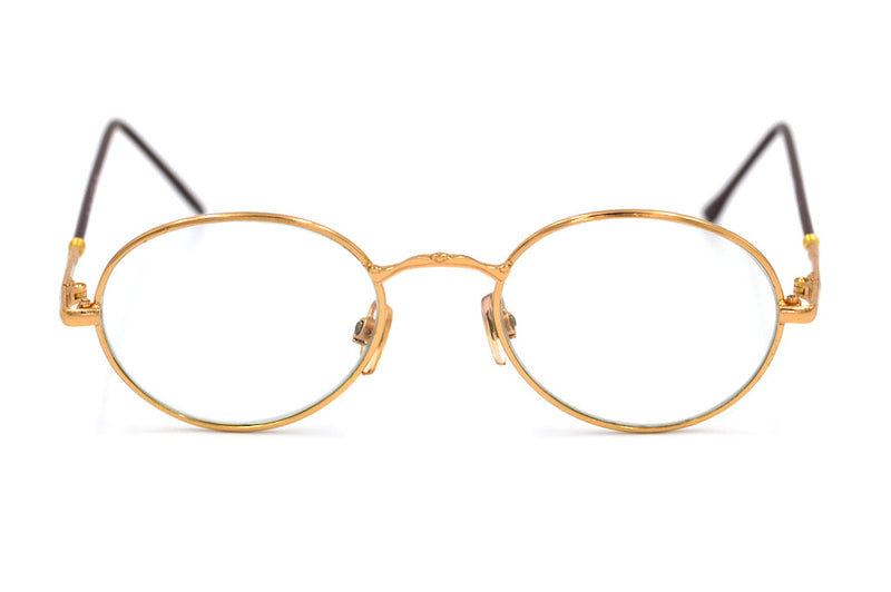 Vintage gold glasses, vintage round glasses, vintage oval glasses, Metro 1010, cheap vintage glasses, sustainable eyewear