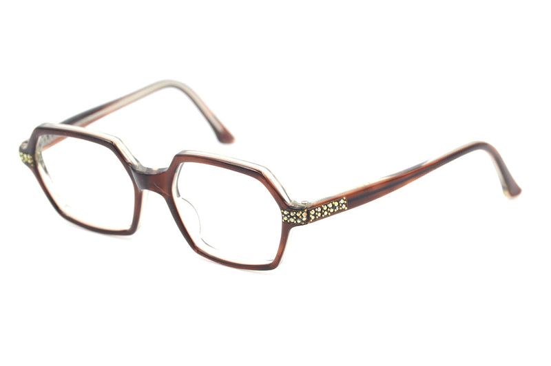 L.Eviard Vintage glasses, diamante vintage glasses, french vintage glasses, 1950s vintage glasses