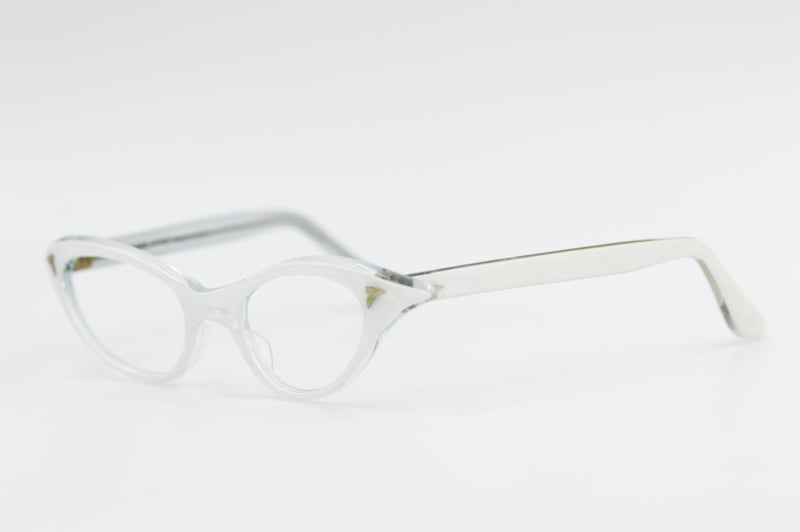 Dotty 50s vintage glasses. Cat eye glasses. 50s Pearlescent glasses. 