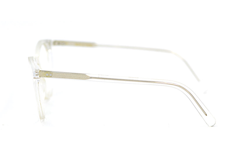 Ace & Tate Easton glasses. Womens Ace & Tate glasses. Crystal round glasses. Clear round glasses. Womens round glasses. 