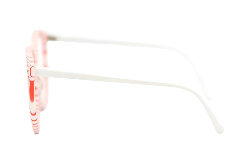 Candy, red and white striped glasses. Striped glasses. Red and white glasses. 80s oversized glasses. Women's retro glasses. 