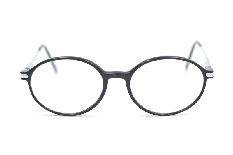 Supreme 7 black oval vintage glasses. 90s oval glasses. 90s eyeglasses. Retro Eyeglasses.