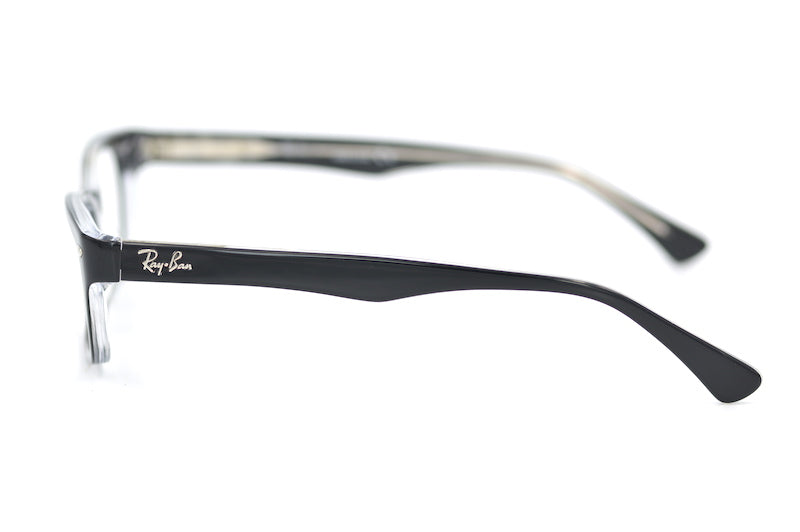 Ray-Ban 5150 2034 glasses. Unisex Ray-Ban glasses. Black rectangular Ray-Ban glasses. 