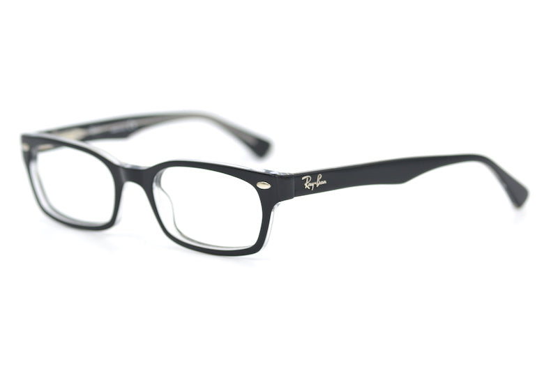 Ray-Ban 5150 2034 glasses. Unisex Ray-Ban glasses. Black rectangular Ray-Ban glasses. 