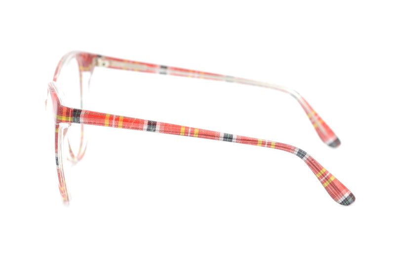 Zoe by Brulimar, Oversized vintage glasses, oversized glasses, tartan glasses, 1980s glasses, sustainable eyewear