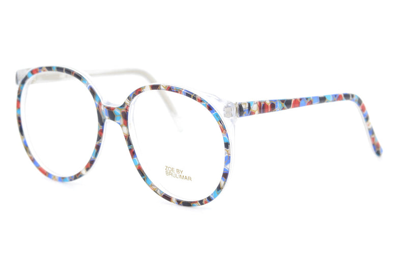 Zoe by Brulimar, Oversized vintage glasses, oversized glasses, multi coloured glasses, 1980s glasses, sustainable eyewear