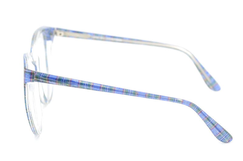 Zoe by Brulimar, Oversized vintage glasses, oversized glasses, tartan glasses, 1980s glasses, sustainable eyewear