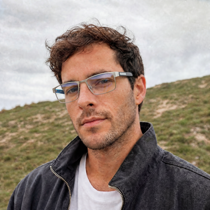 Duck and Cover DV044 men's rectangular designer glasess. Sustainable men's glasses.