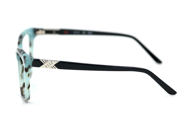 Elle 14854 Women's Oversized Blue Mottled Square Glasses