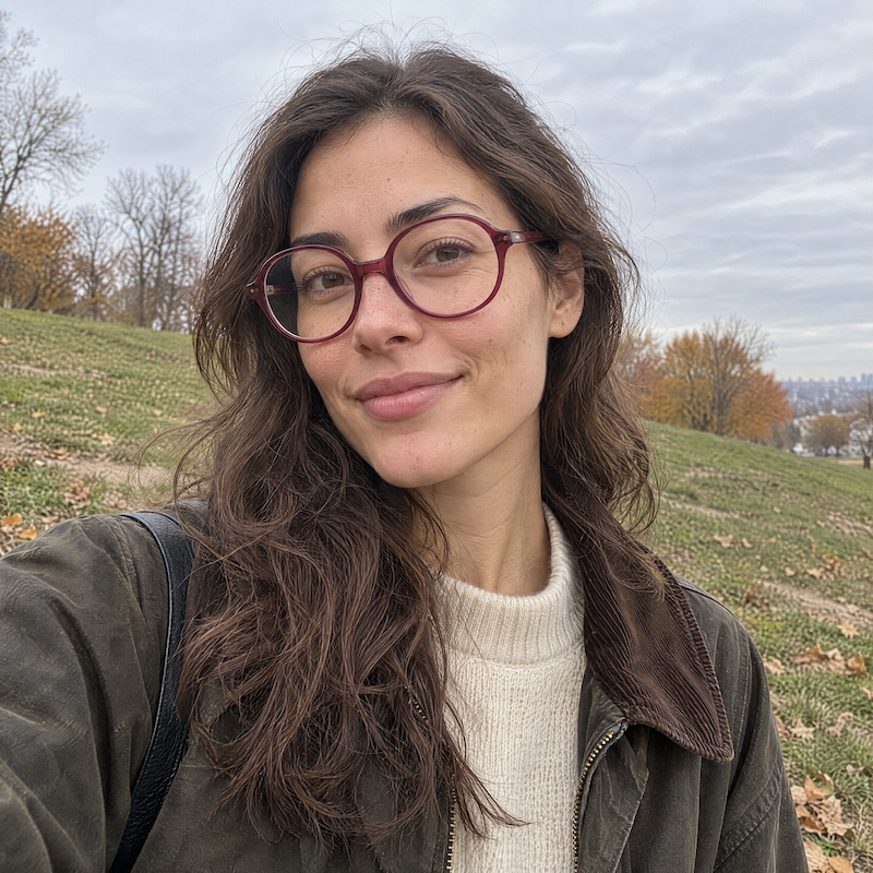 Fab 1 wome's red round vintage glasses