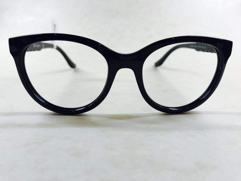 Large black Vogue womens frames with plaited sides