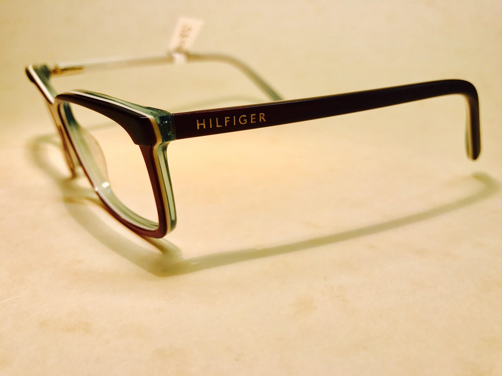 Dark red and cream Hilfinger designer frames