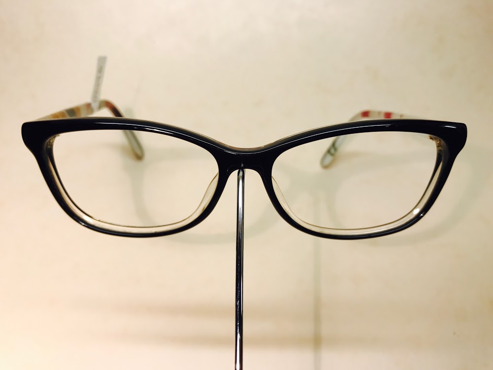 Black Gucci womens designer frames with crystal rim