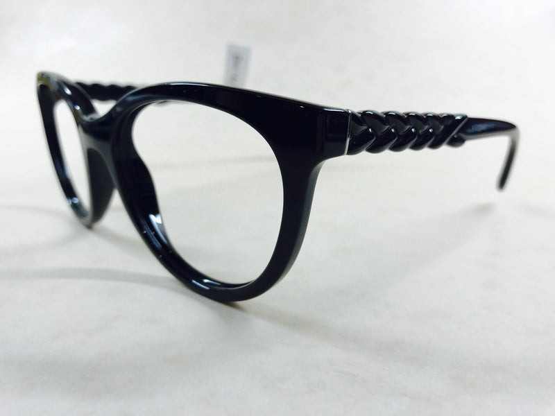 Large black Vogue womens frames with plaited sides