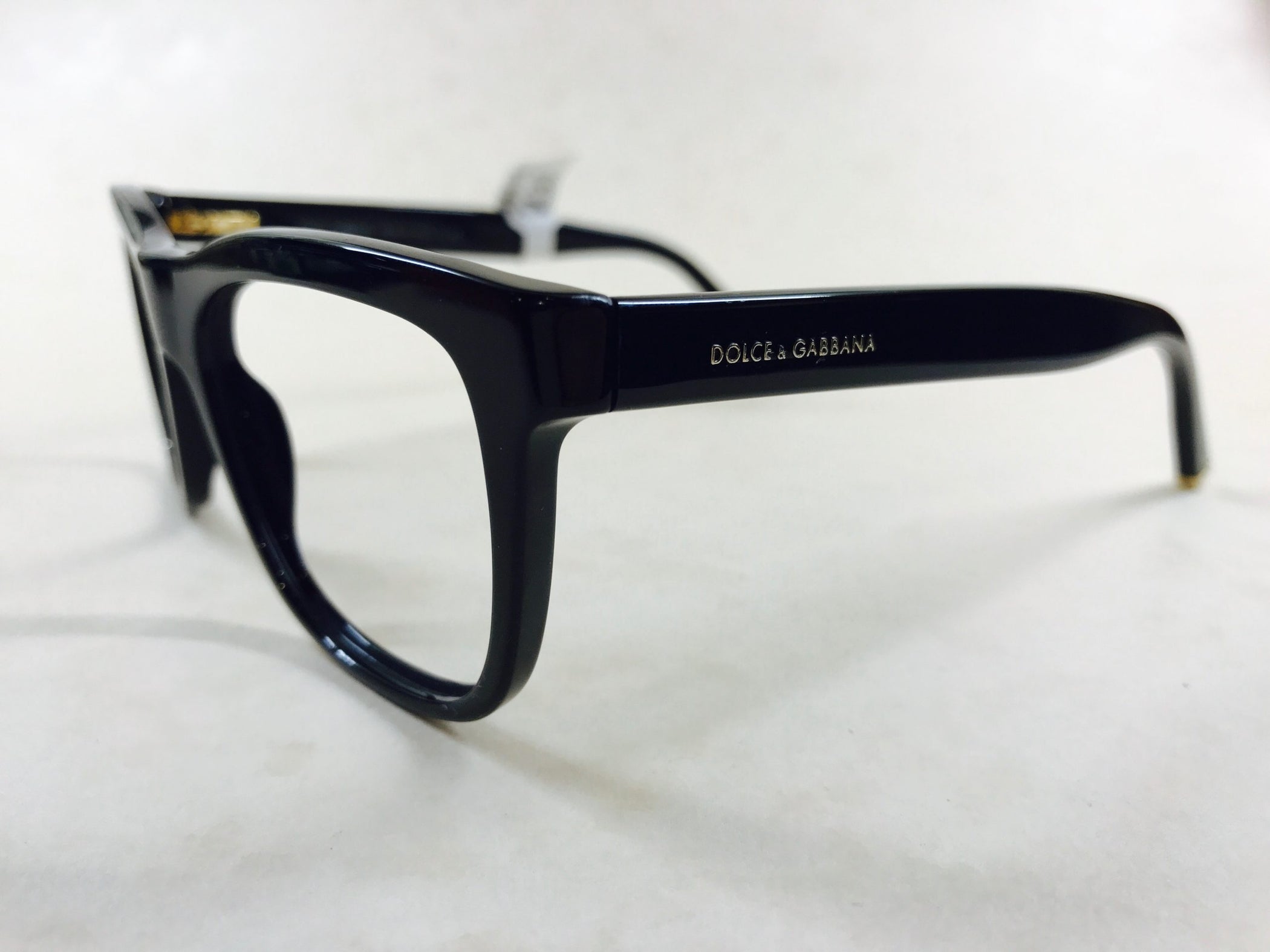 Chunky black D&amp;G frames with gold tips