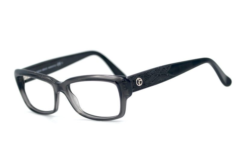 Giorgio Armani 973 Glasses. Grey women's cat-eye glasses. Women's sustainable glasses.