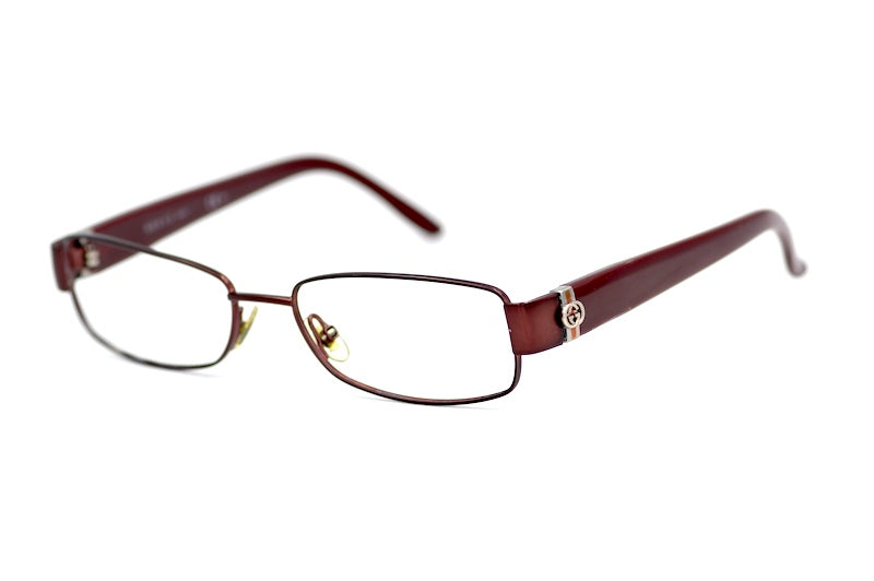 Gucci 4223 women's red rectangular glasses.