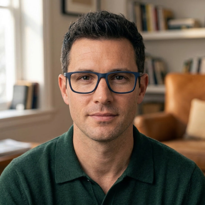 Hugo Boss 18 Men's designer glasses. Blue Hugo Boss glasses. Cheap Hugo Boss glasses.