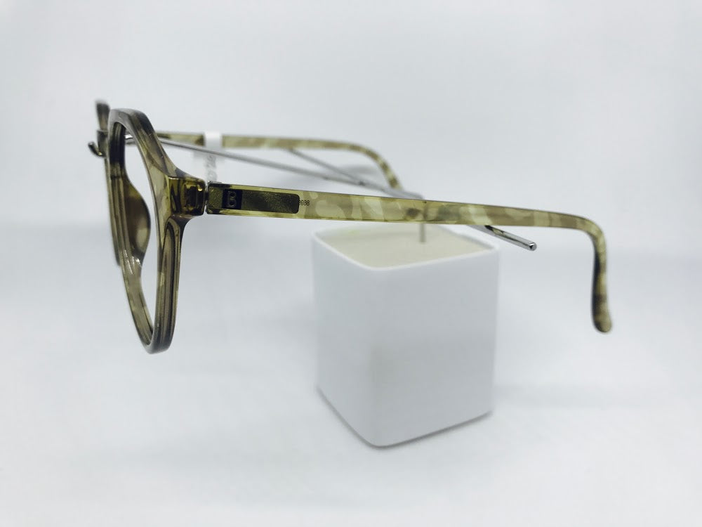 Gorgeous crystal khaki round retro Terri Brogan frames with keyhole bridge