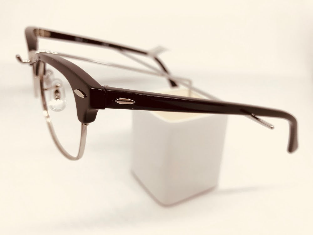 Black and silver Ray-Ban Clubmaster frames