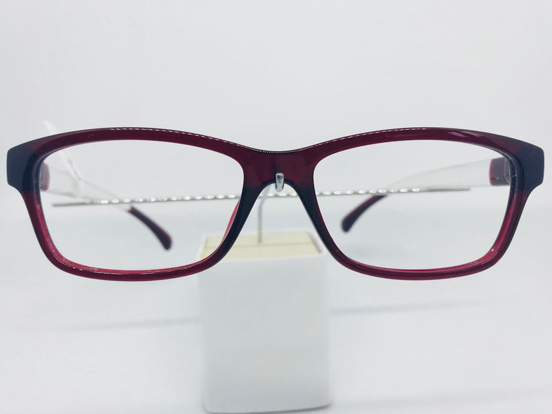 Beautiful red Chanel frames with crystal sides