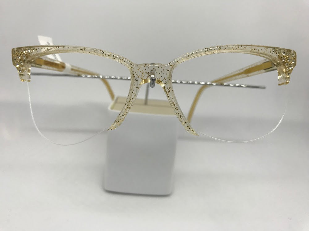 Gold sparkly supra frames