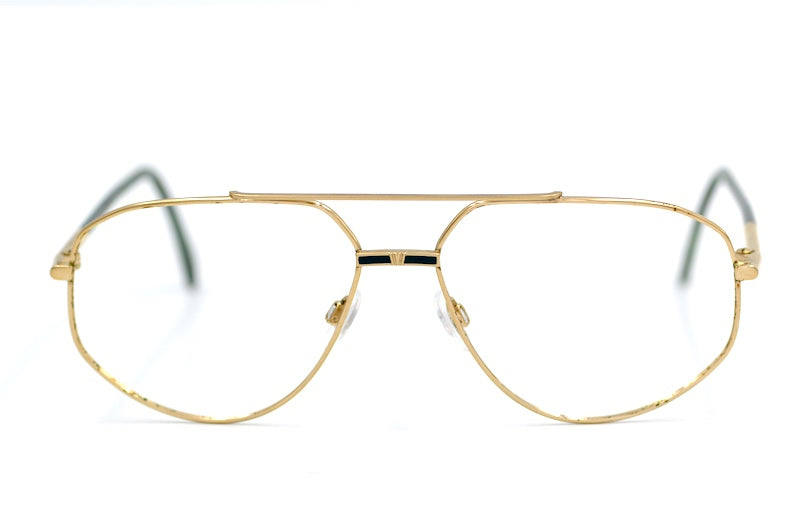 Jaguar 381 410 men's gold vintage aviator glasses. 
