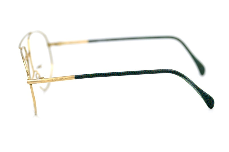 Jaguar 381 410 men's gold vintage aviator glasses. 