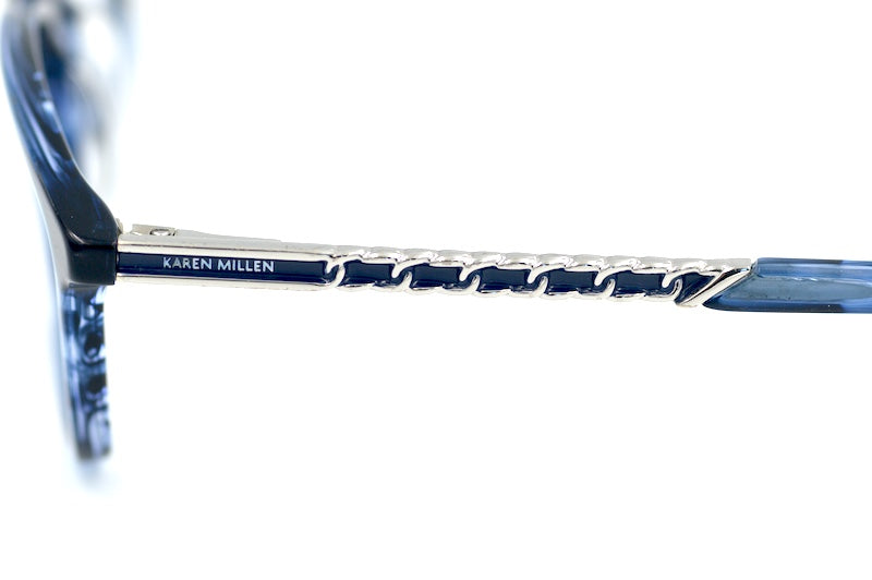 Karen Millen 111 Glasses. Blue Karen Millen glasses. Women's designer glasses. 